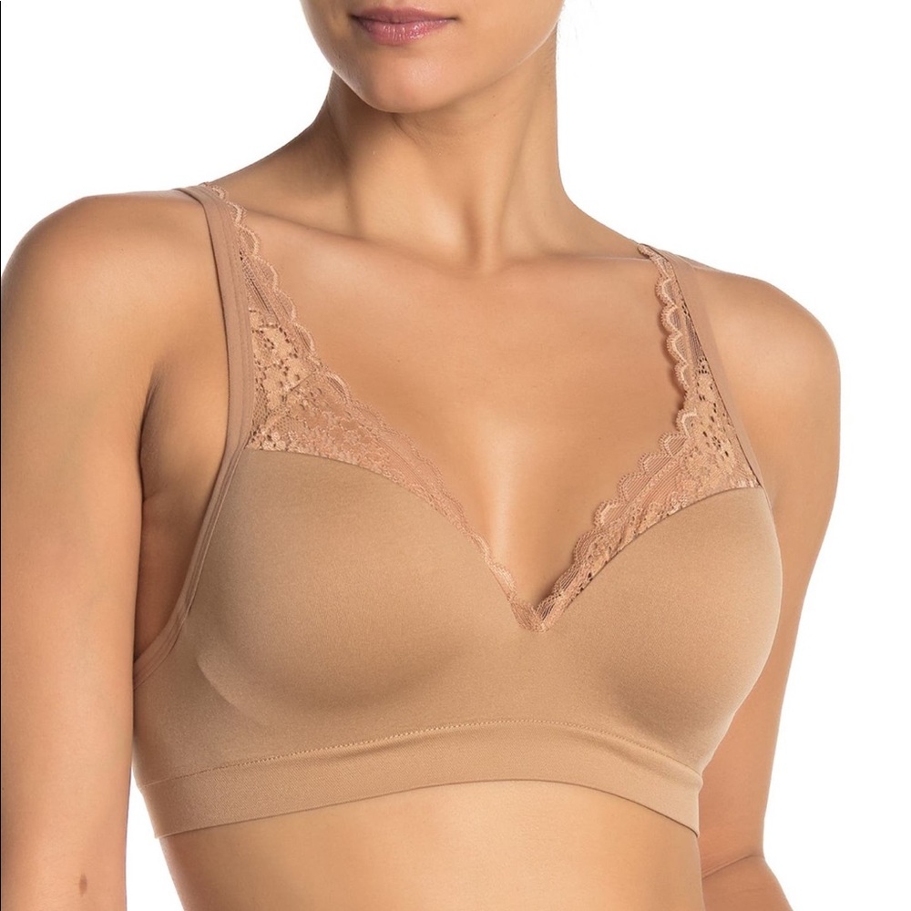 NWOT Free Press Lace Trim Lounge Bralette